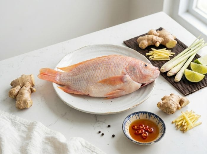 Frozen Whole Cleaned Red Tilapia Frozen Whole Cleaned Red Tilapia (500–800g)