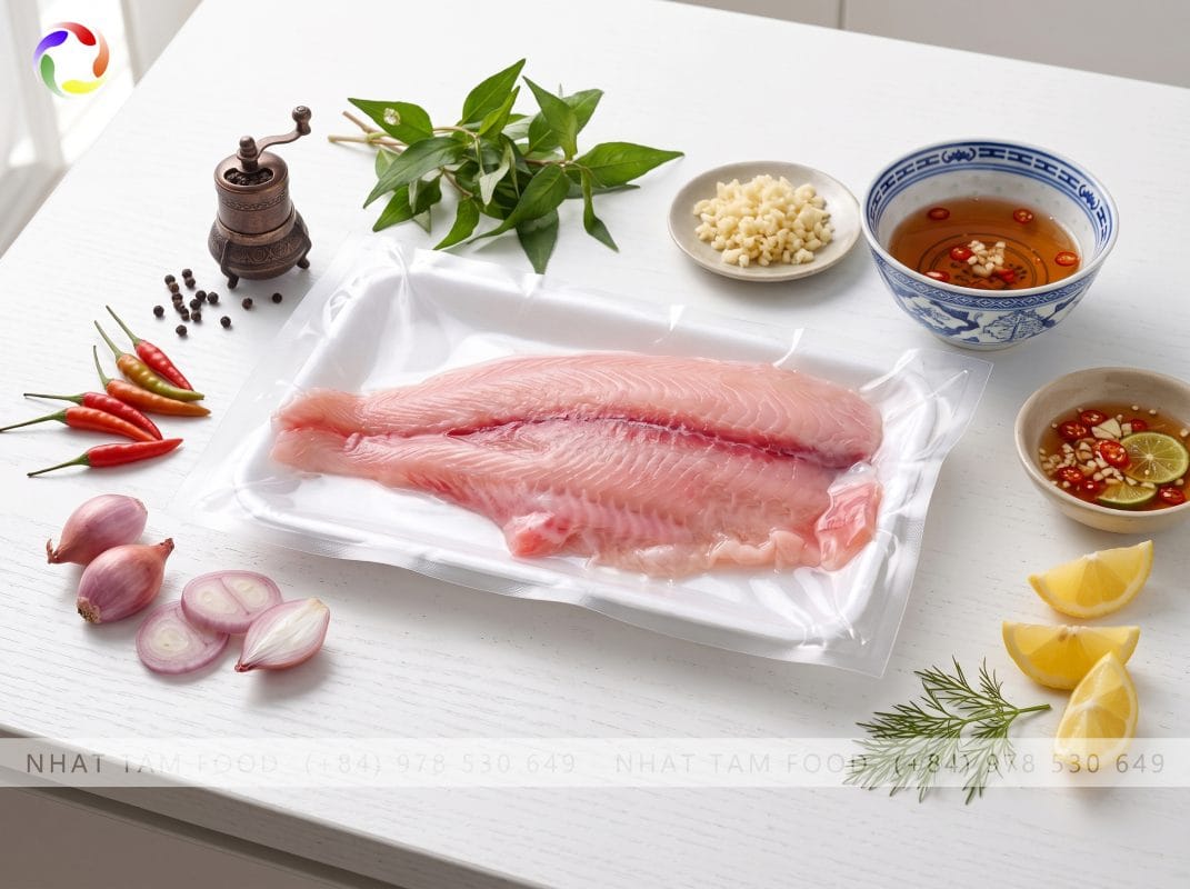 Import Frozen Basa Fish from Vietnam: Whole Cleaned, Steaks & Fillets 4 Nhat Tam Food's Basa Fillet