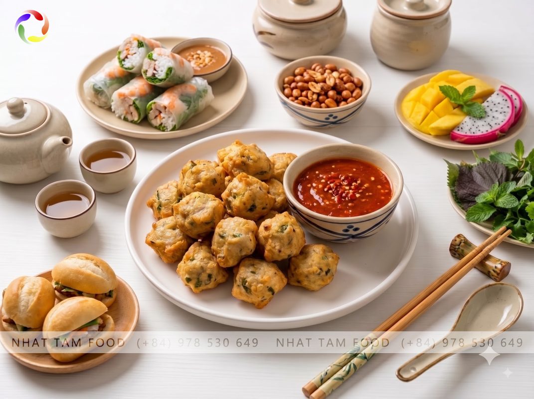 Frozen Basa Fish Balls with Spring Onion & Pepper - Nhat Tam Food