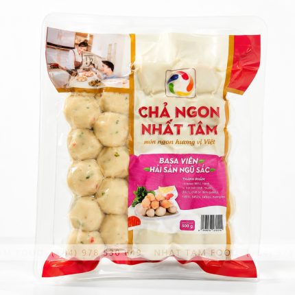 Frozen Five-Color Seafood Basa Fish Balls 500g/Pack