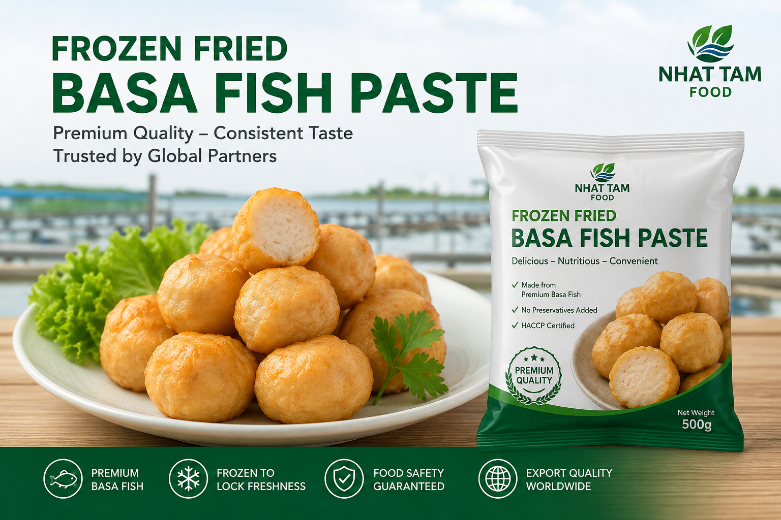 Wholesale fried basa fish paste supplier in Vietnam - Nhat Tam Food